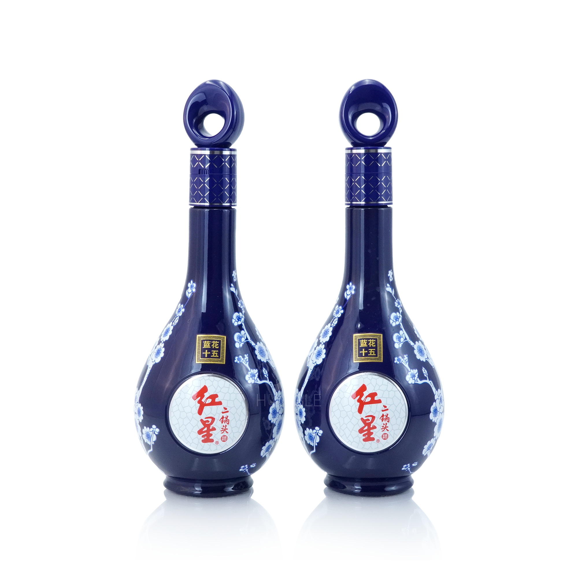 Beijing Red Star - Blue Flower Er Guo Tou 15Yrs Chinese Baijiu 1L(500ml X 2) 北京红星 蓝花十五年陈二锅头