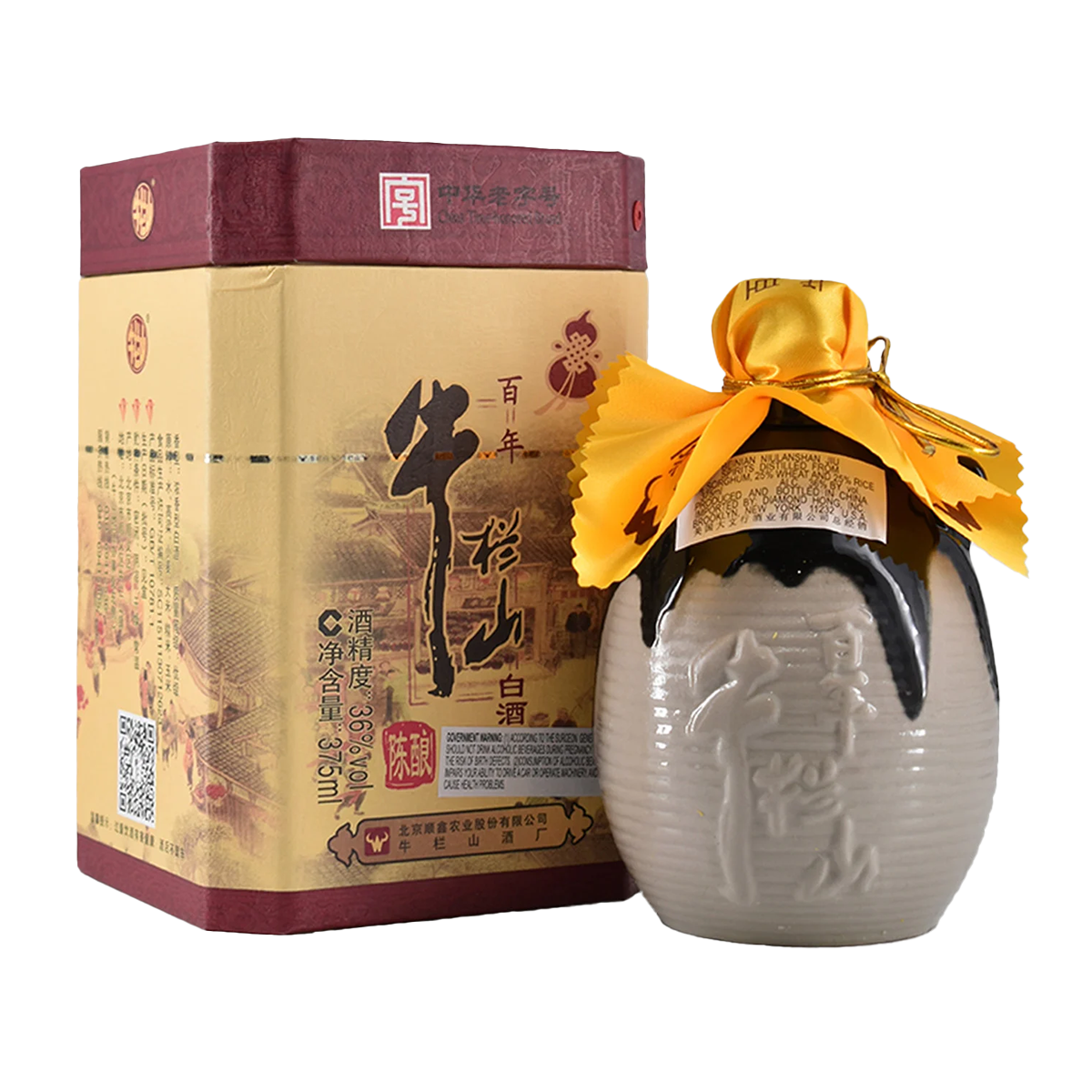 Beijing Niu lan Shan Bai Nian Er Guo Tou Chinese Baijiu 375ml 北京牛栏山百年二锅头酒