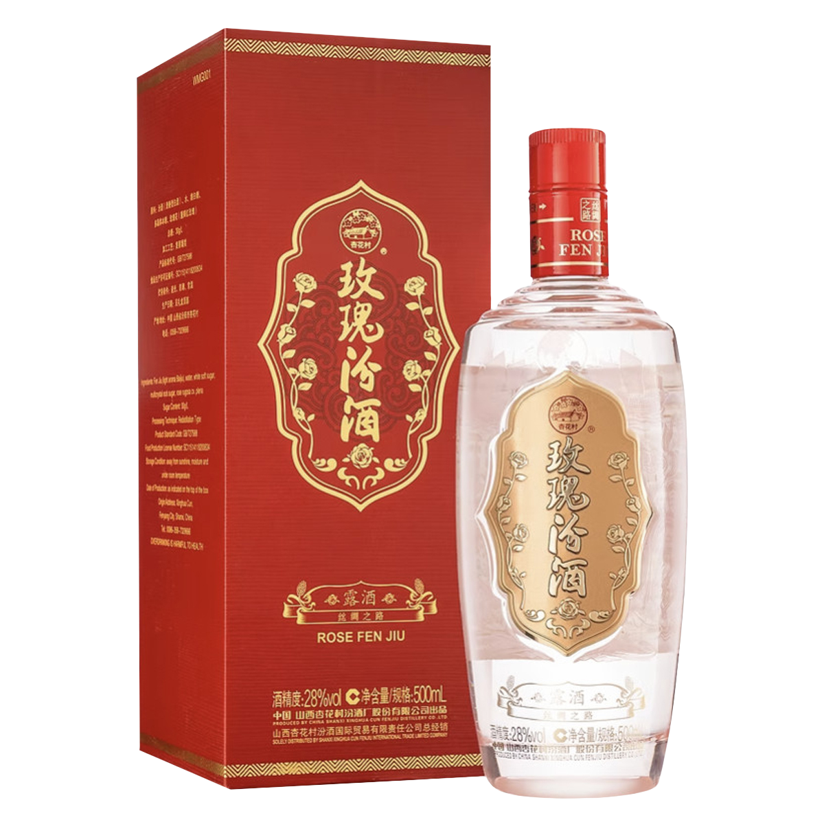 Fen Chiew Silk Road Rose 500ml 丝绸之路玫瑰汾酒
