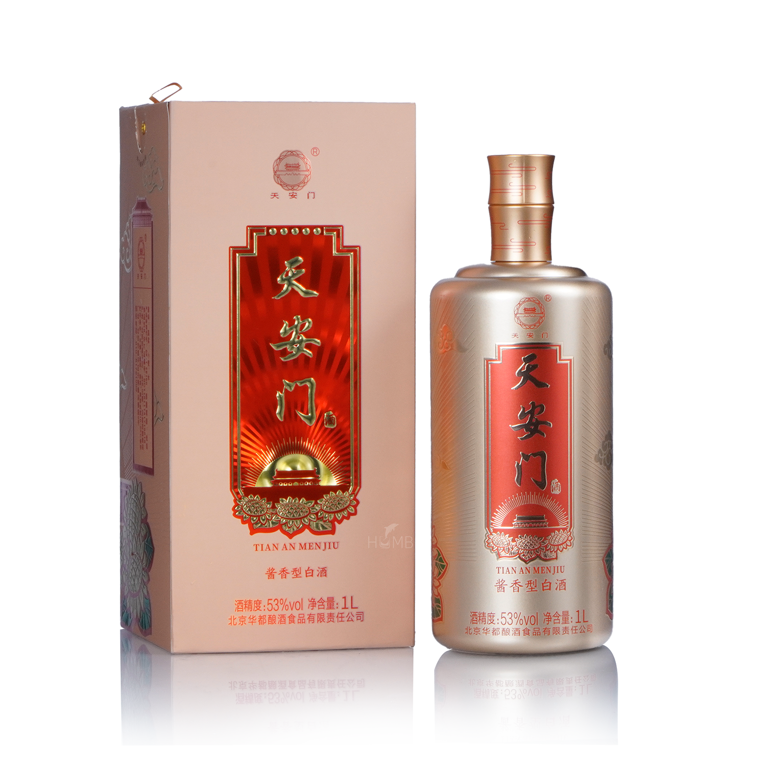 Hua Du Jin Cai Tian An Men Chinese Baijiu 1L 华都金彩天安门酒