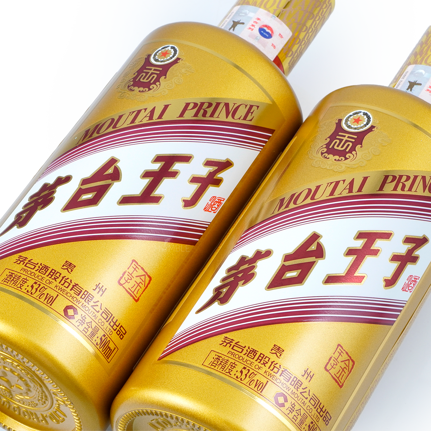 Kweichow Moutai - Golden Prince Chinese Baijiu (Twin Pack) 500ml X 2 贵州茅台金王子酒