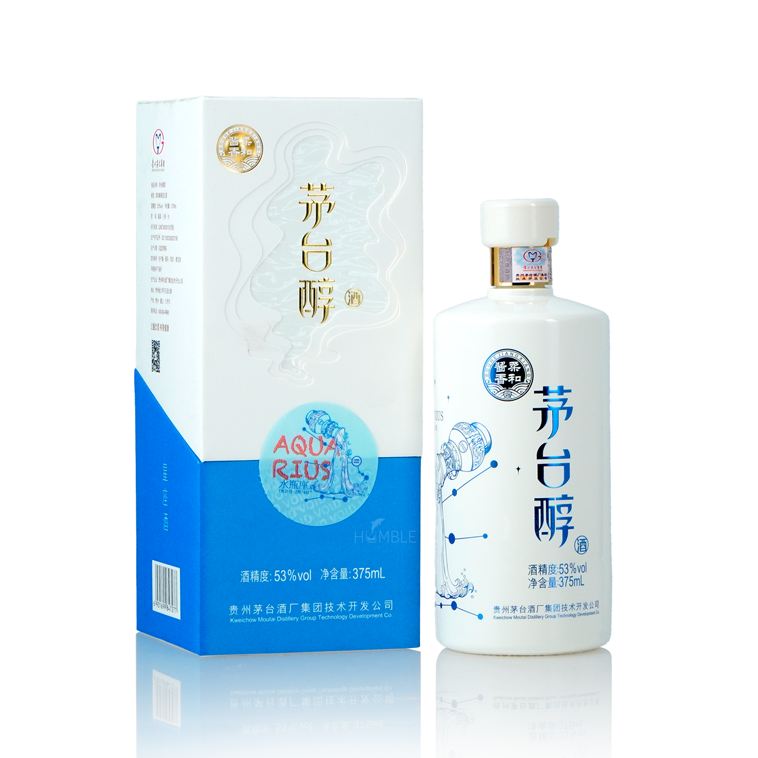 Kweichow Moutai - Moutai Chun Aquarius Chinese Baijiu 375ml 贵州茅台茅台醇水瓶座