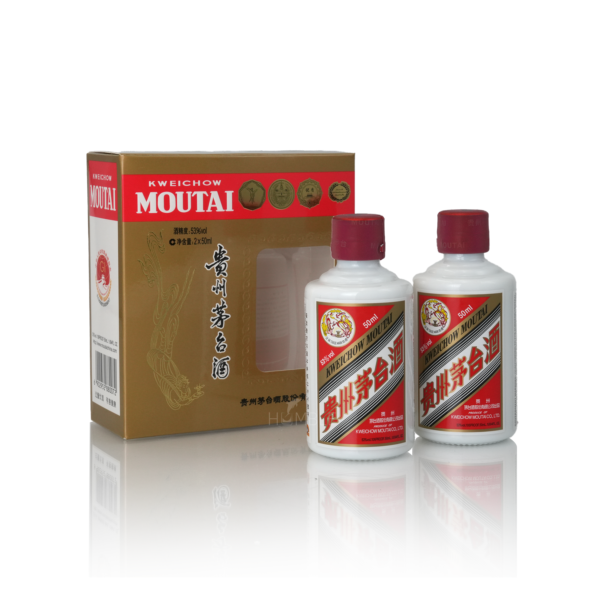 Kweichow Moutai - 50ml X 2 bottles Per Set Chinese Baijiu 贵州茅台飞天酒品鉴装