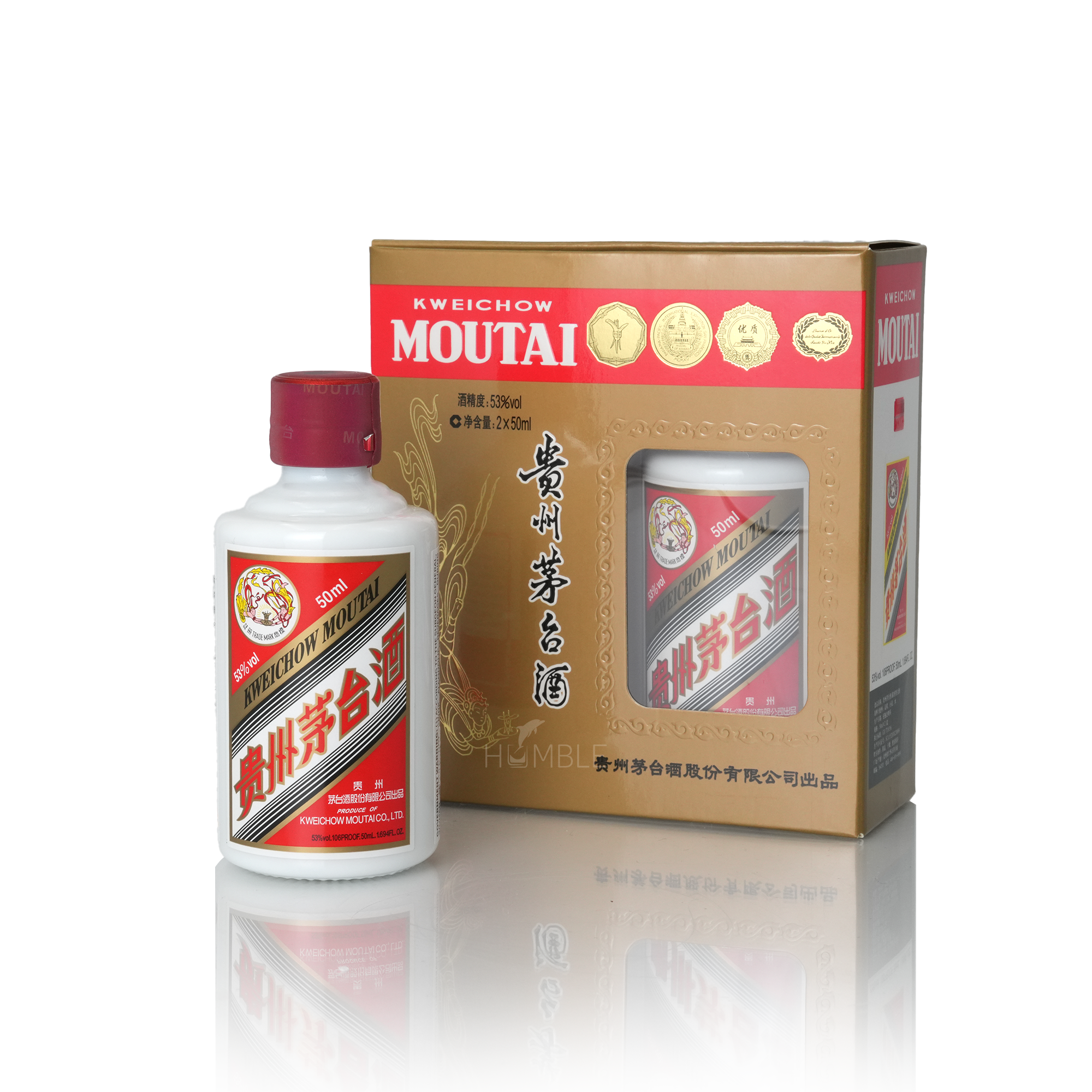 Kweichow Moutai - 50ml X 2 bottles Per Set Chinese Baijiu 贵州茅台飞天酒品鉴装