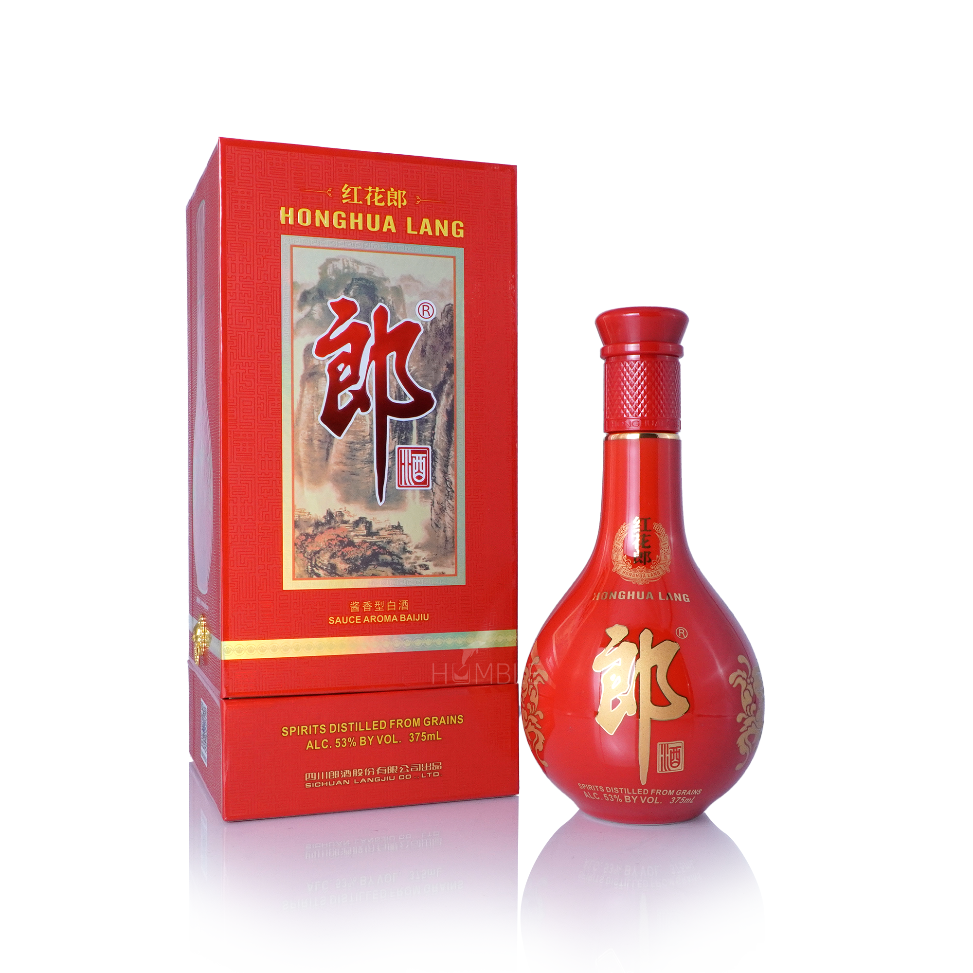 Langjiu - Honghualang Chinese Baijiu 375ml 郎酒 红花郎