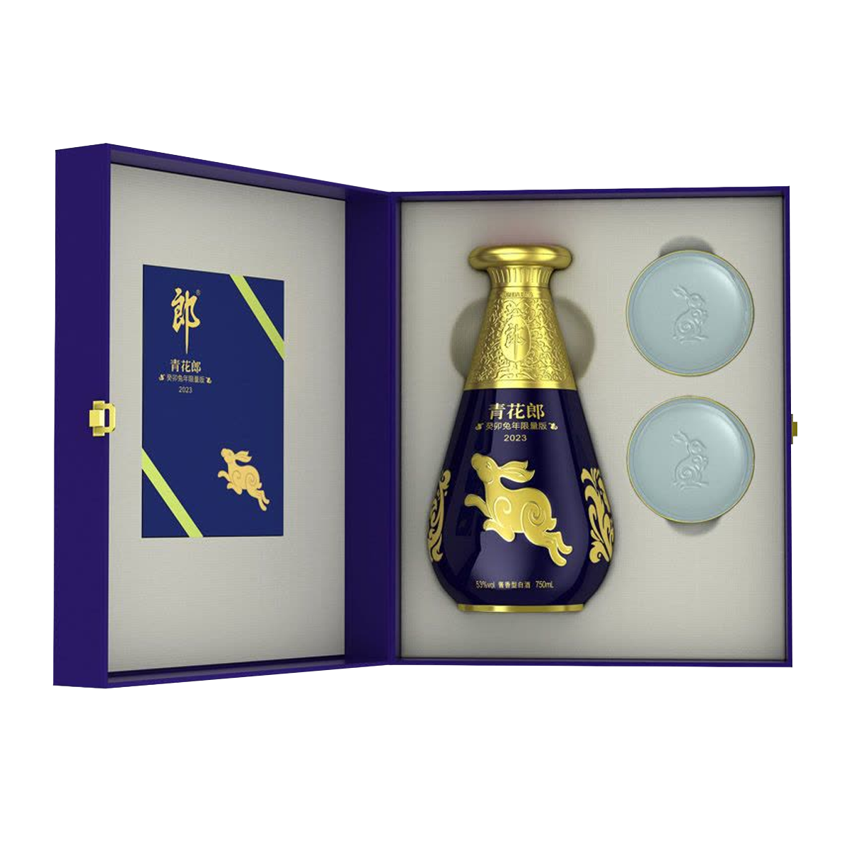 Qing Hua Lang 2023 Year Of The Rabbit Limited Editon Chinese Baijiu 750ml 青花郎兔年纪念版