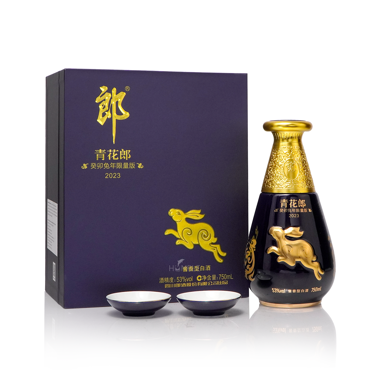 Qing Hua Lang 2023 Year Of The Rabbit Limited Editon Chinese Baijiu 750ml 青花郎兔年纪念版