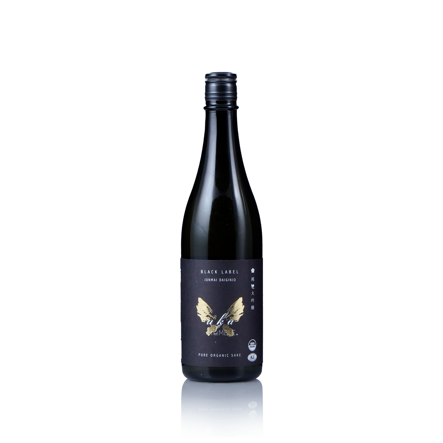 Uka Black Label Junmai Daiginjo Sake 720ml 羽化ブラックラベルオーガニック純米大吟醸