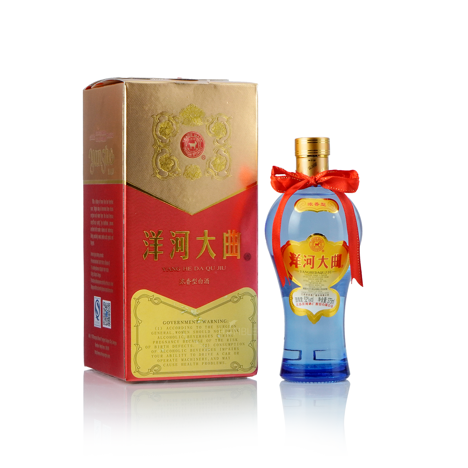 Yang He - Da Qu Porcelain Bottle Chinese Baijiu 375ml 洋河大曲瓷瓶装