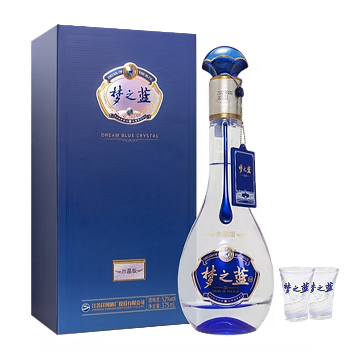 YangHe Dream Blue M3+ Crystal Chinese Baijiu 375ml 洋河梦之蓝M3+