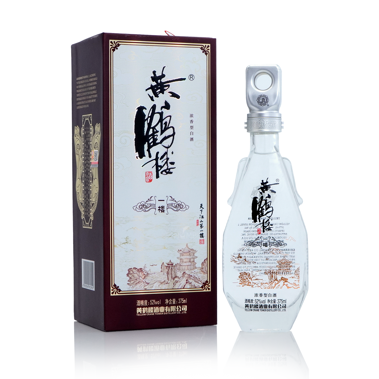 Yellow Crane Tower Chinese Baijiu 375ml 黄鹤楼一楼浓香型白酒