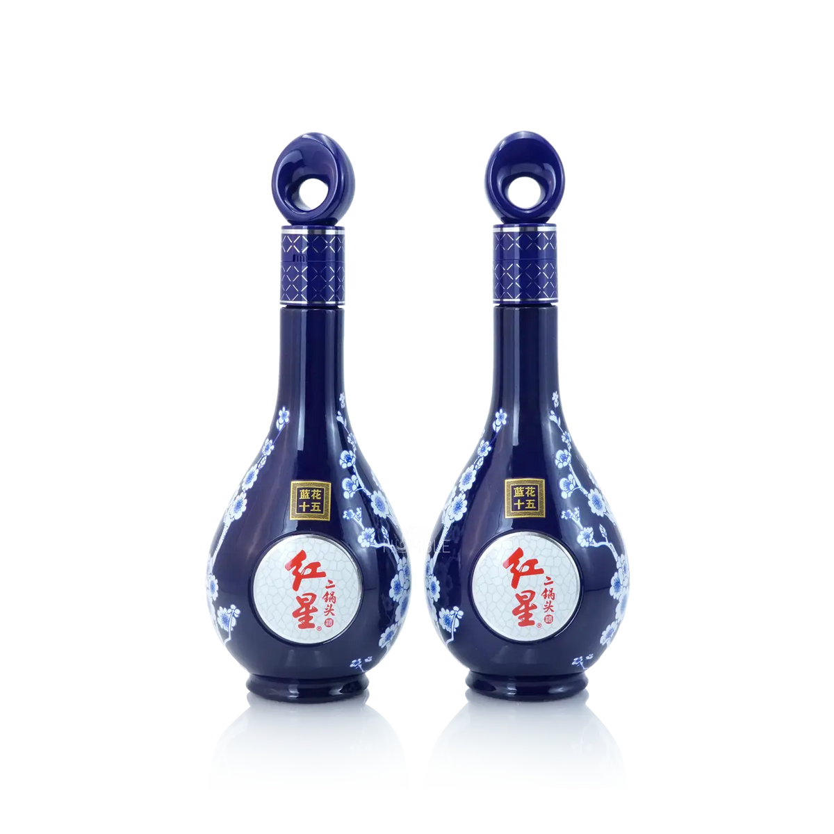 Beijing Red Star - Blue Flower Er Guo Tou 15Yrs Chinese Baijiu 1L(500ml X 2) 北京红星 蓝花十五年陈二锅头 - Baijiu