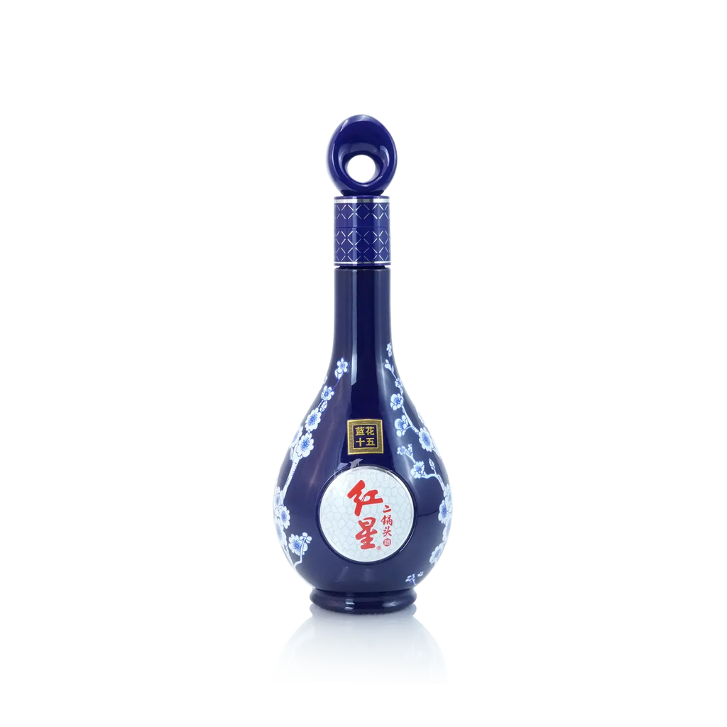 Beijing Red Star - Blue Flower Er Guo Tou 15Yrs Chinese Baijiu 1L(500ml X 2) 北京红星 蓝花十五年陈二锅头 - Baijiu
