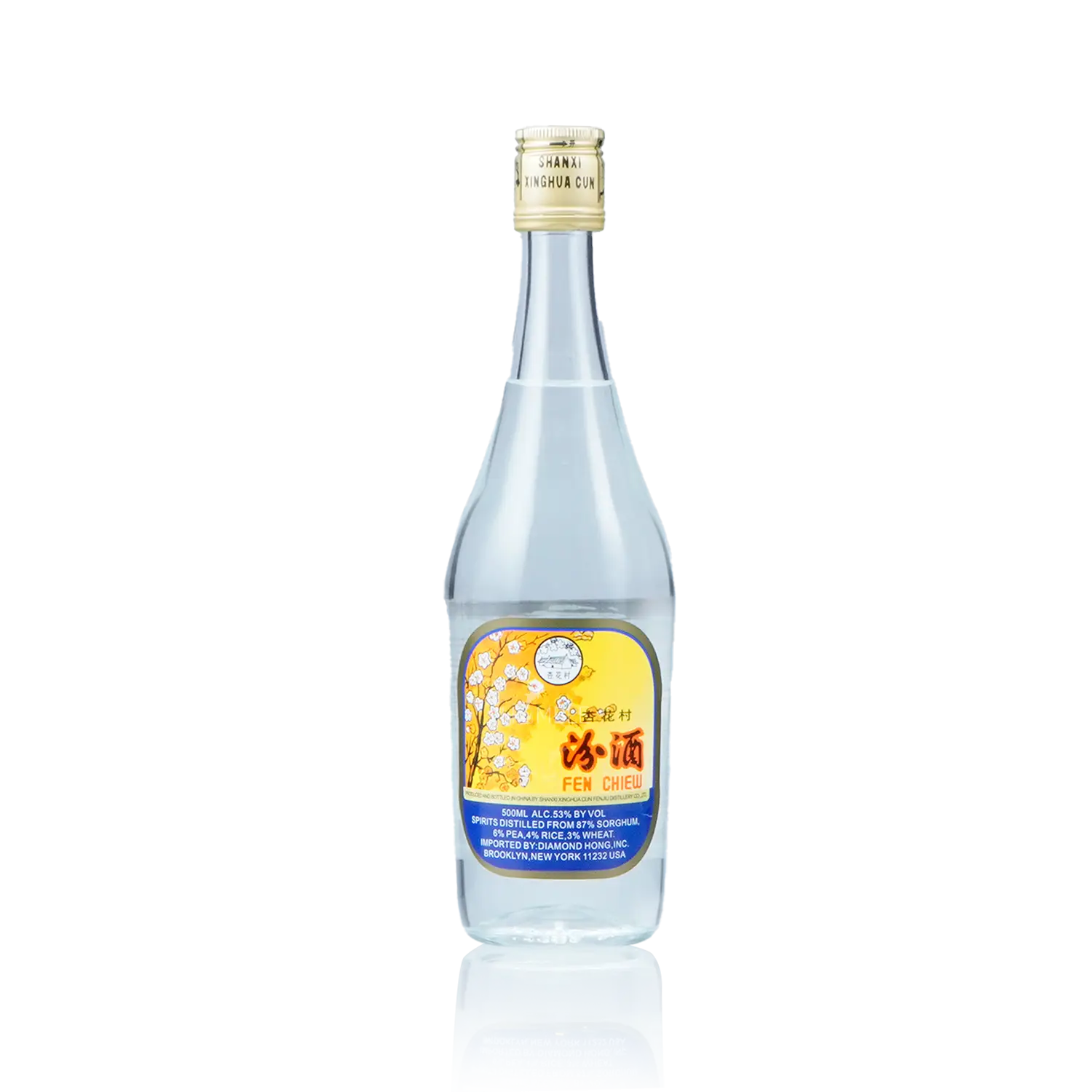 Fen Chiew - Glass Chinese Baijiu 500ml 汾酒 普通装 - Baijiu