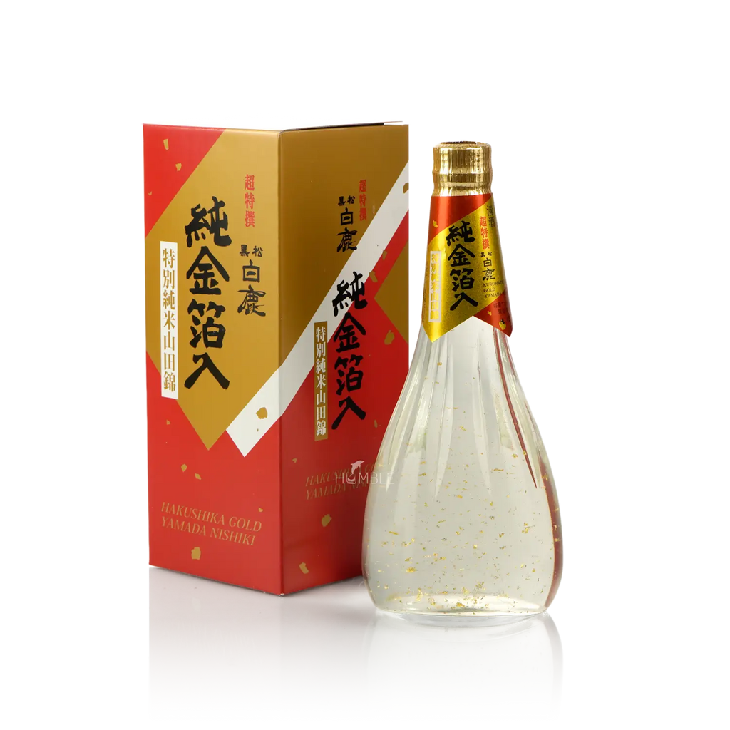 Hakushika - Kuromatsu Gold Flakes Sake 720ml 黑松白鹿 純金箔入 特別純米山田錦 - Sake