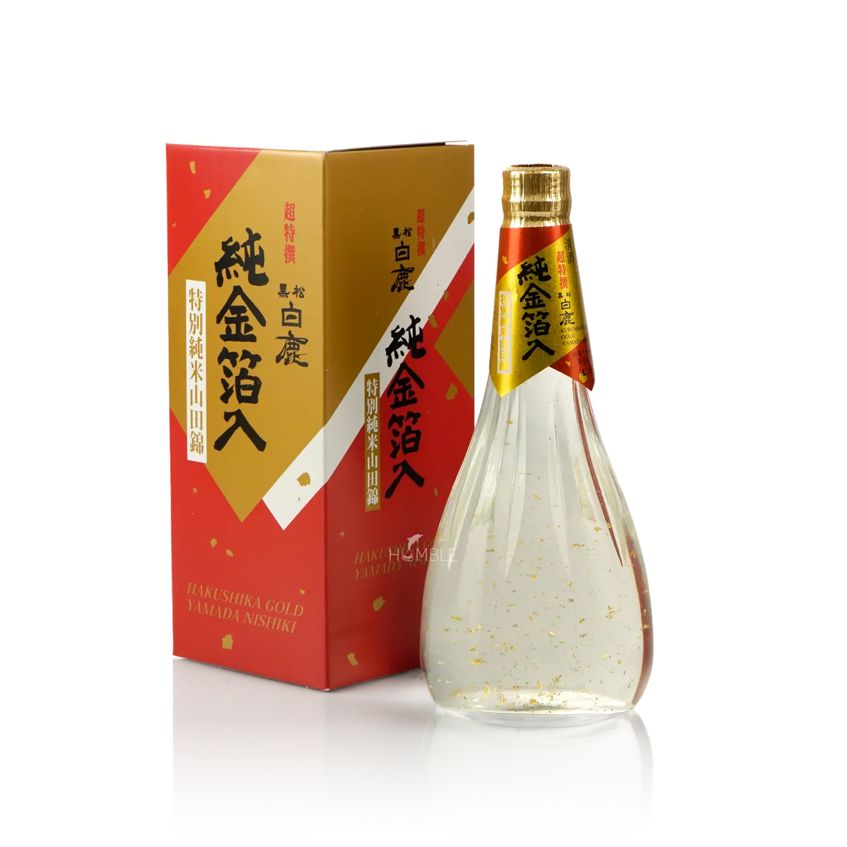 Hakushika - Kuromatsu Gold Flakes Sake 720ml 黑松白鹿 純金箔入 特別純米山田錦 - Sake
