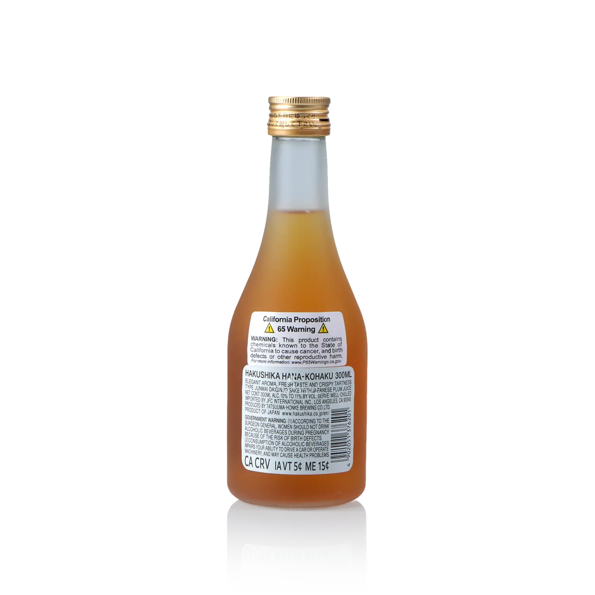 Hakushika - Hanakohaku Junmai Daiginjo Plum 300ml 白鹿 花琥珀 梅子 - Sake