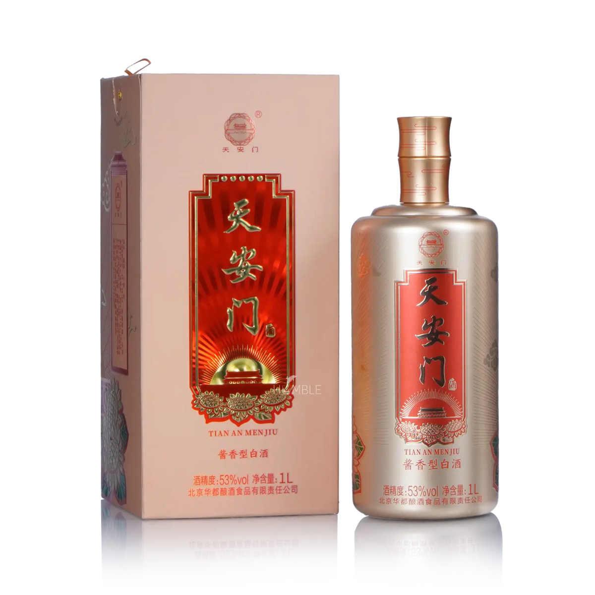Hua Du Jin Cai Tian An Men Chinese Baijiu 1L 华都金彩天安门酒 - Baijiu