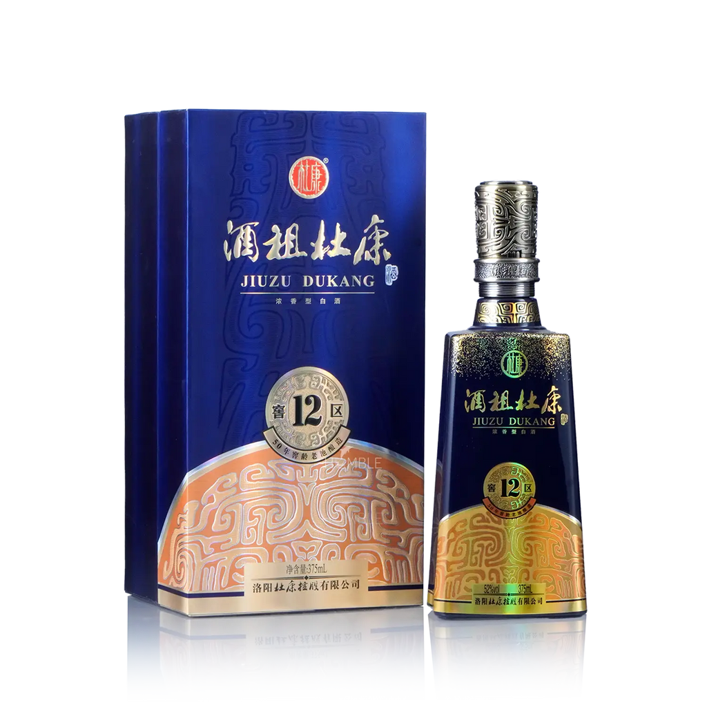 Jiuzu Dukang - 12 Cellar Blue 50 Years of Cellar Age Chinese Baijiu 375ml 酒祖杜康 十二区五十年窖龄 - Baijiu