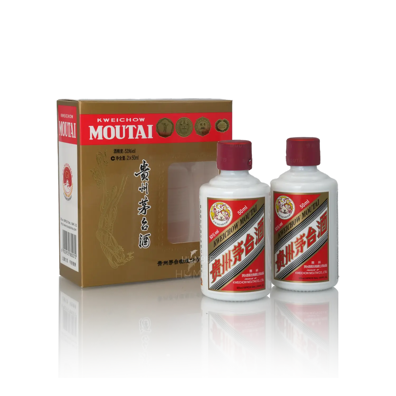 Kweichow Moutai - 50ml X 2 bottles Per Set Chinese Baijiu 贵州茅台飞天酒品鉴装