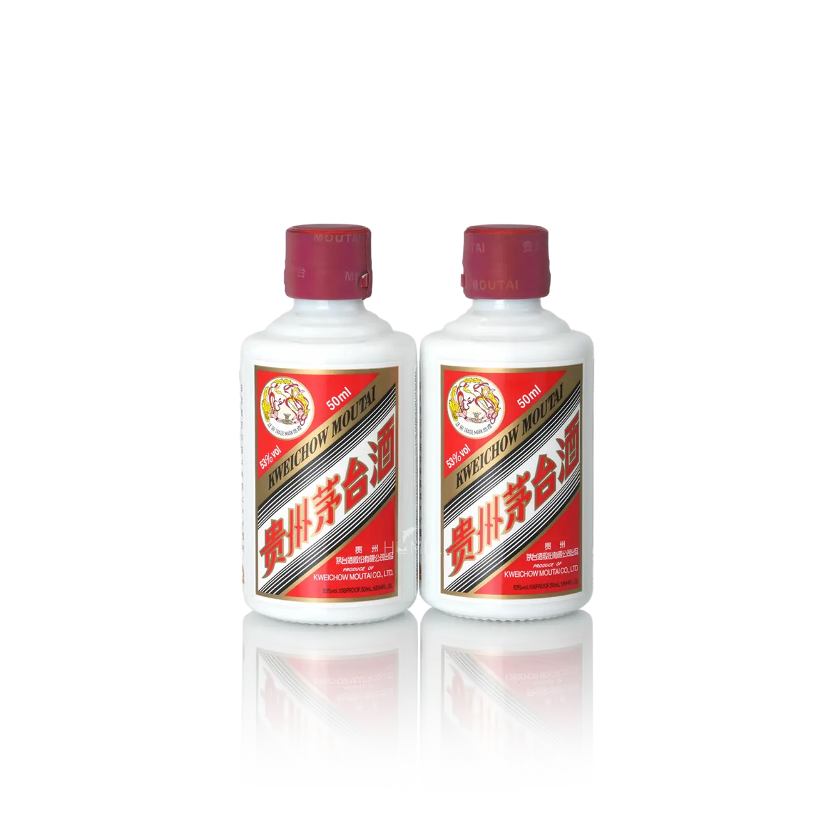 Kweichow Moutai - 50ml X 2 bottles Per Set Vintage 2018 Chinese Baijiu 贵州茅台 飞天酒品鉴装 - Baijiu