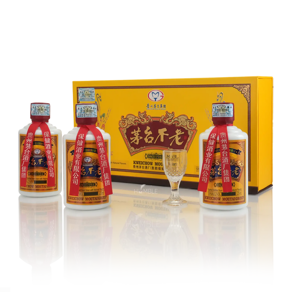 Kweichow Moutai - Bulaojiu Premium Gift Set 125ml*3 贵州茅台不老酒珍品礼盒装