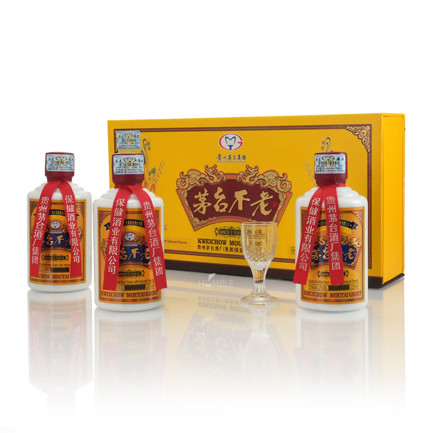 Kweichow Moutai - Bulaojiu Premium Gift Set 125ml*3 贵州茅台不老酒珍品礼盒装