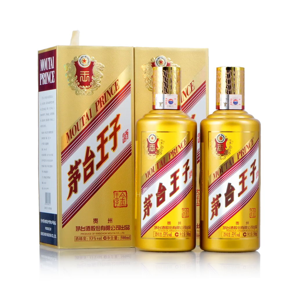 Kweichow Moutai - Golden Prince Chinese Baijiu (Twin Pack) 500ml X 2 贵州茅台 金王子酒 - Baijiu