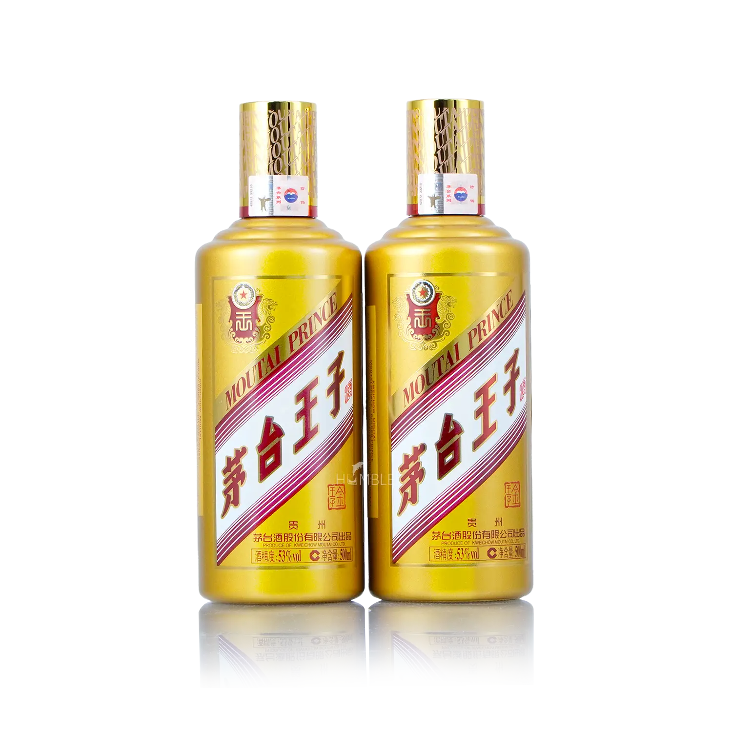 Kweichow Moutai - Golden Prince Chinese Baijiu (Twin Pack) 500ml X 2 贵州茅台 金王子酒 - Baijiu