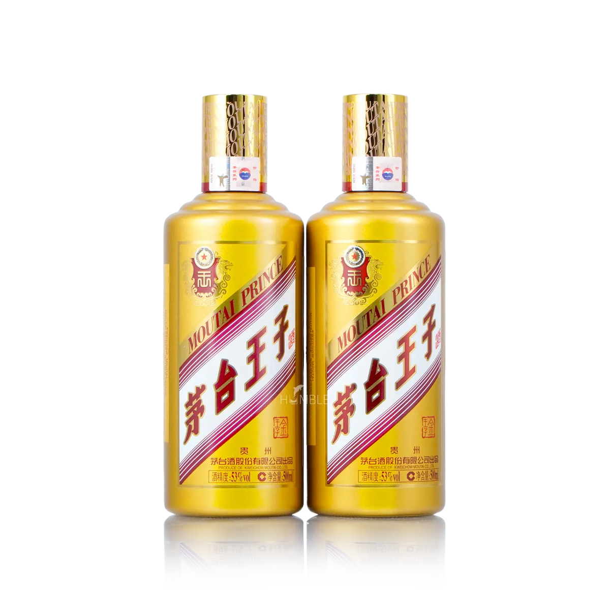 Kweichow Moutai - Golden Prince Chinese Baijiu (Twin Pack) 500ml X 2 贵州茅台 金王子酒 - Baijiu