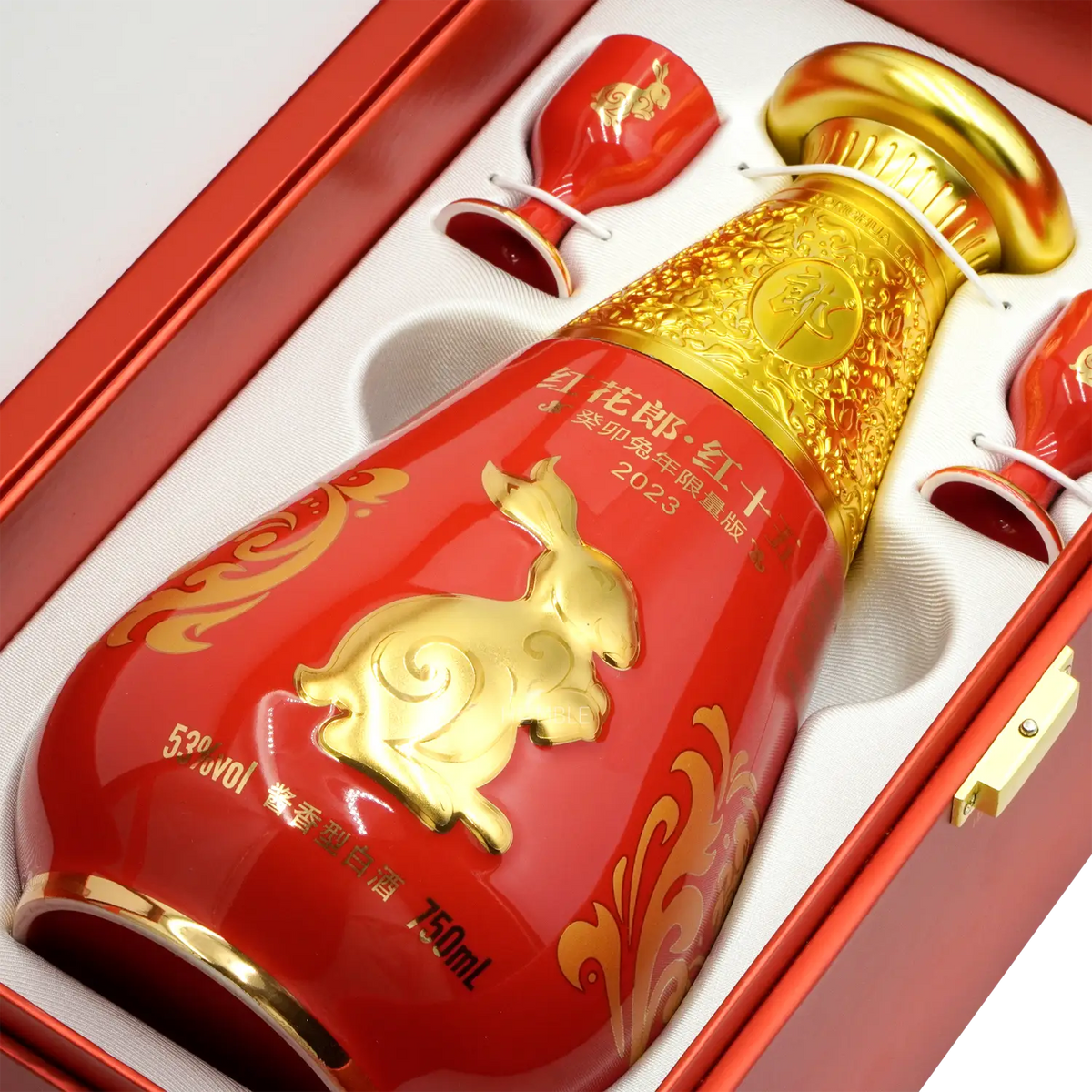 Langjiu - Honghua Lang 15Yr 2023 Limited Editon Gift Box 750ml 郎酒 红花郎 十五年兔年限量版 - Baijiu