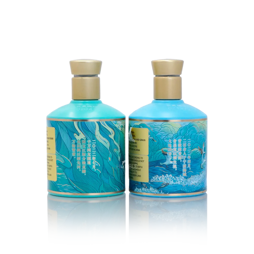 Shede - Sperm Whale & Finless Porpoise Chinese Baijiu Gift Set 375ml*2 舍得 江河万象 限量版白酒 - Baijiu