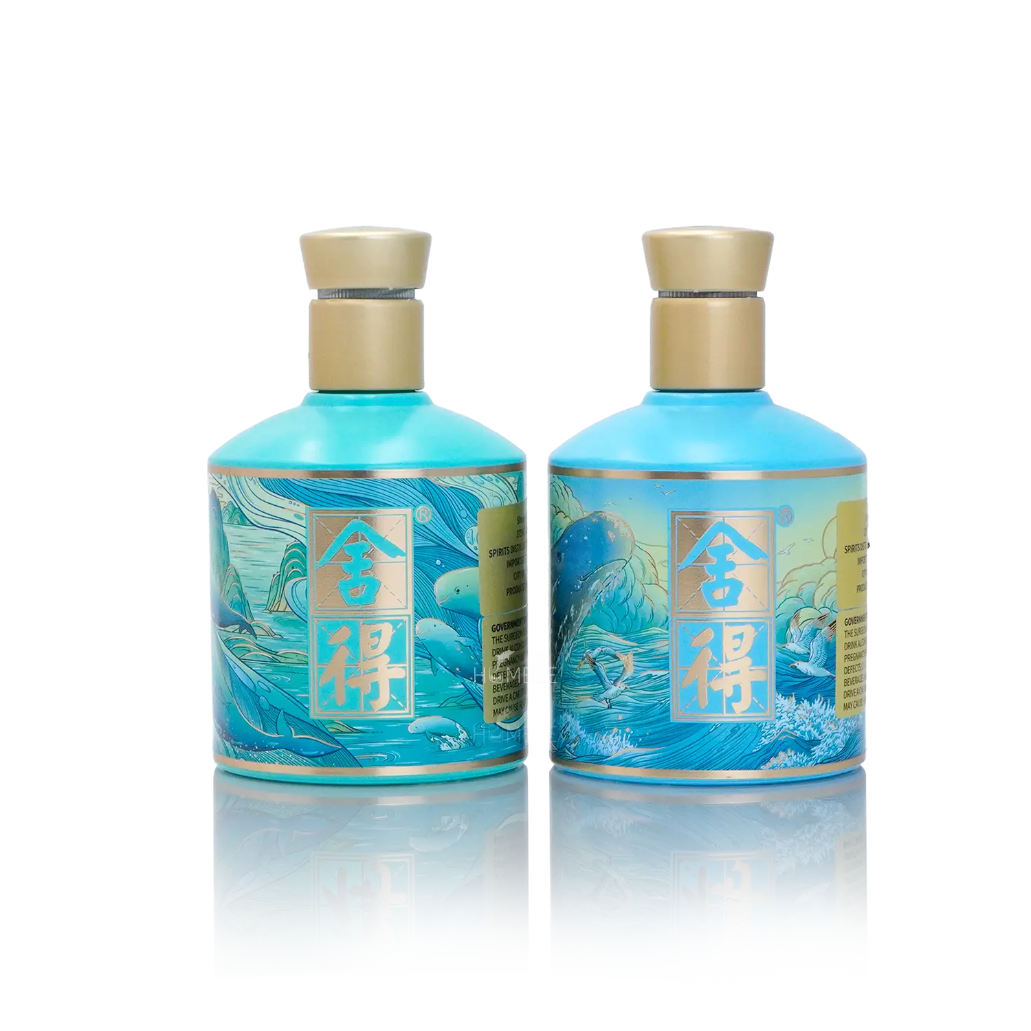 Shede Sperm Whale & Finless Porpoise Chinese Baijiu Gift Set 375ml*2 舍得江河万象限量版白酒 - Baijiu