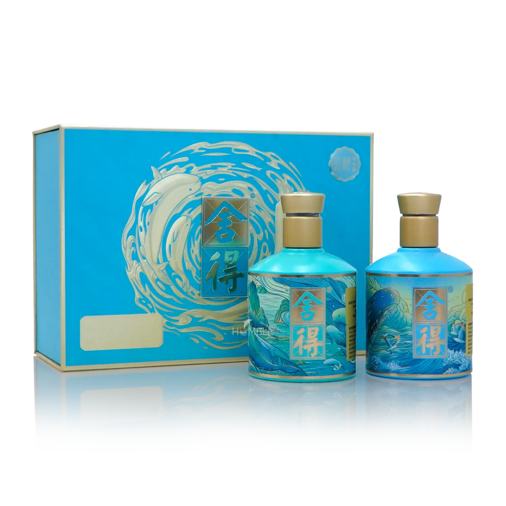 Shede - Sperm Whale & Finless Porpoise Chinese Baijiu Gift Set 375ml*2 舍得 江河万象 限量版白酒 - Baijiu