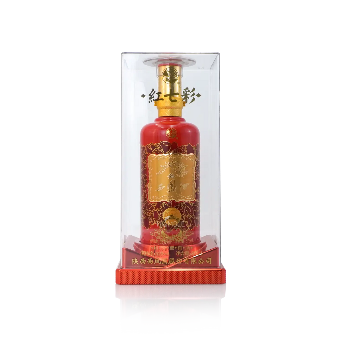XiFeng Jiu - Seven Color Red Label 12Yrs Chinese Baijiu 375ml 西凤 红七彩12年 - Baijiu