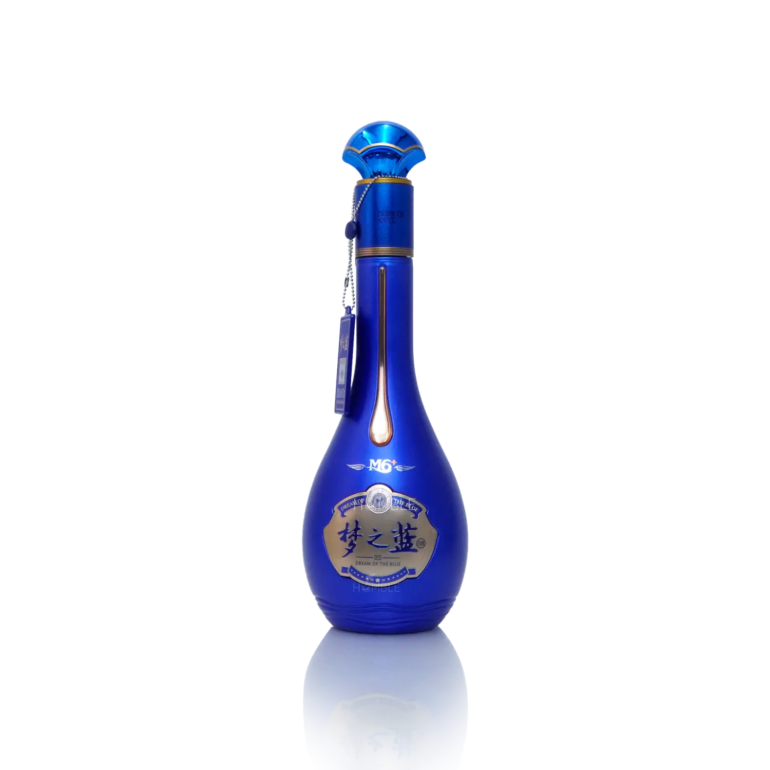 Yang He Meng Zhi Lan Dream Blue M6+ Chinese Baijiu 375ml bottle in elegant blue packaging with gold label