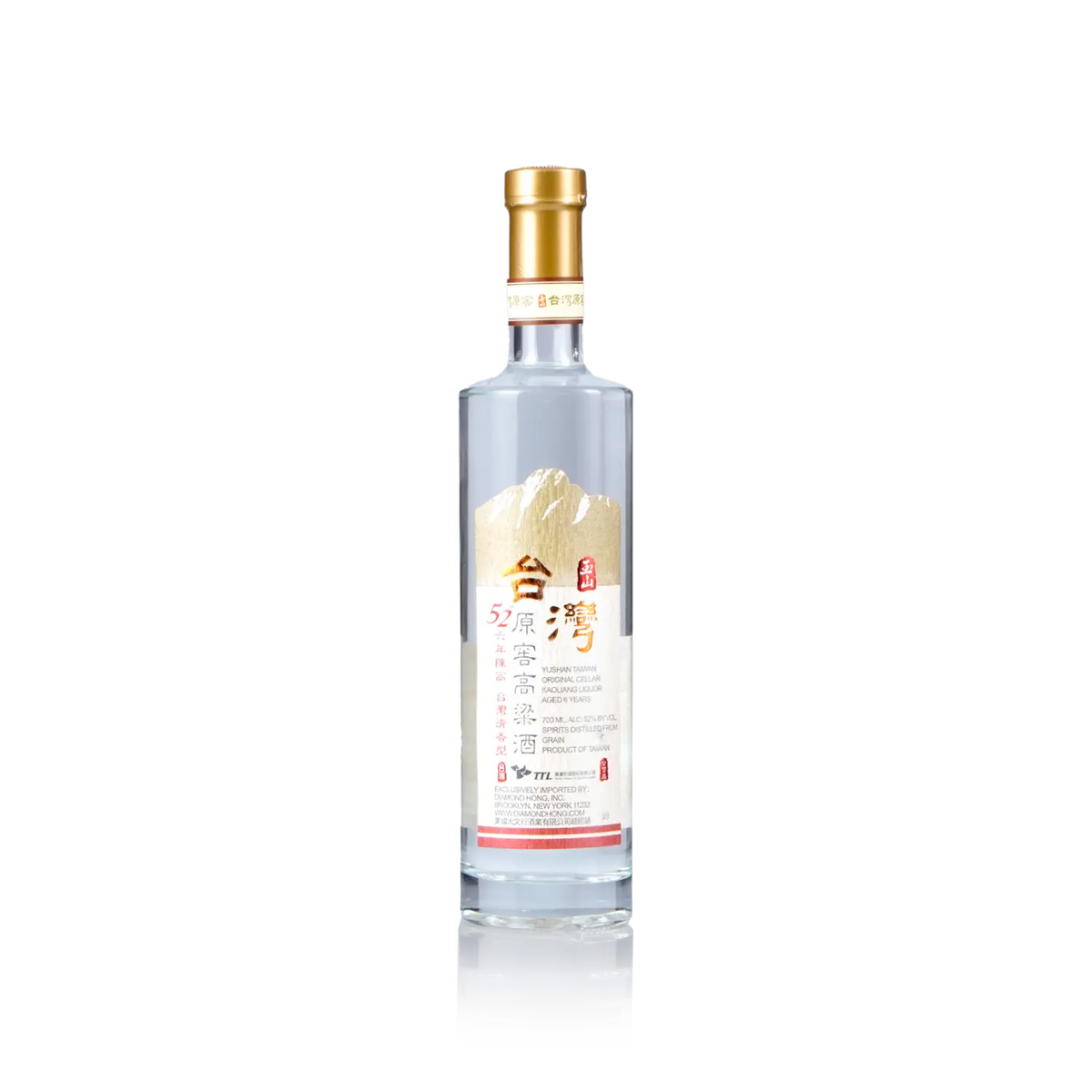Yushan - Taiwan Original Cellar Kaoliang Liquor 6Yrs 700ml 玉山台湾原窖 六年陈高粱酒 - Baijiu